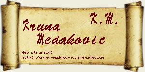 Kruna Medaković vizit kartica